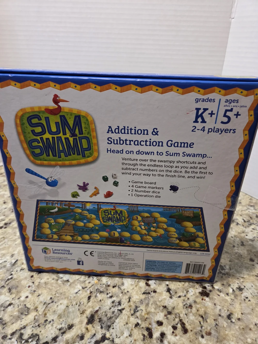 Learning Resources Sum Swamp Math Game Addition & Subtraction Ages 5+ Complete